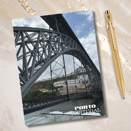 Schöne Brücke Porto Portugal Reise Fotografie Feiertagspostkarte