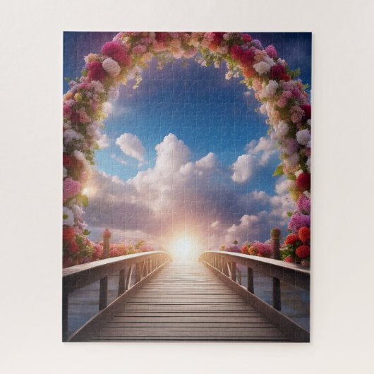 Schöne Brücke zum Himmel Puzzle (Vertikal)