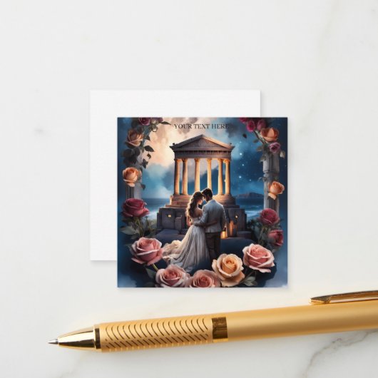 Schöne Brücken und Bräuche Stehend am Meer Begleitkarte (Vorderseite/Rückseite Beispiel)