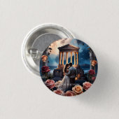 Schöne Brücken und Bräuche Stehend am Meer Button (Vorne & Hinten)