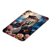 Schöne Brücken und Bräuche Stehend am Meer Magnet (Linke Seite)