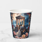 Schöne Brücken und Bräuche Stehend am Meer Pappbecher (Vorderseite)