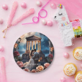 Schöne Brücken und Bräuche Stehend am Meer Pappteller (Party)