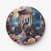 Schöne Brücken und Bräuche Stehend am Meer Pappteller (Vorderseite)