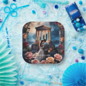 Schöne Brücken und Bräuche Stehend am Meer Pappteller (Party)