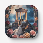 Schöne Brücken und Bräuche Stehend am Meer Pappteller (Vorderseite)