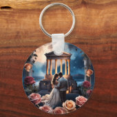 Schöne Brücken und Bräuche Stehend am Meer Schlüsselanhänger (Rückseite)