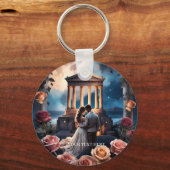 Schöne Brücken und Bräuche Stehend am Meer Schlüsselanhänger (Vorderseite)