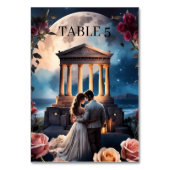 Schöne Brücken und Bräuche Stehend am Meer Tischnummer (Vorderseite)