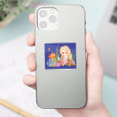 Schöne BRUNET HAIR Meerjungfrau Aufkleber (Telefon)