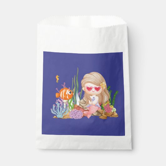 Schöne BRUNET HAIR Meerjungfrau Geschenktütchen (Vorderseite)