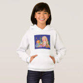 Schöne BRUNET HAIR Meerjungfrau Hoodie (Vorne ganz)