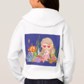 Schöne BRUNET HAIR Meerjungfrau Hoodie (Rückseite)