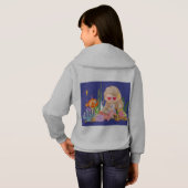 Schöne BRUNET HAIR Meerjungfrau Hoodie (Schwarz voll)