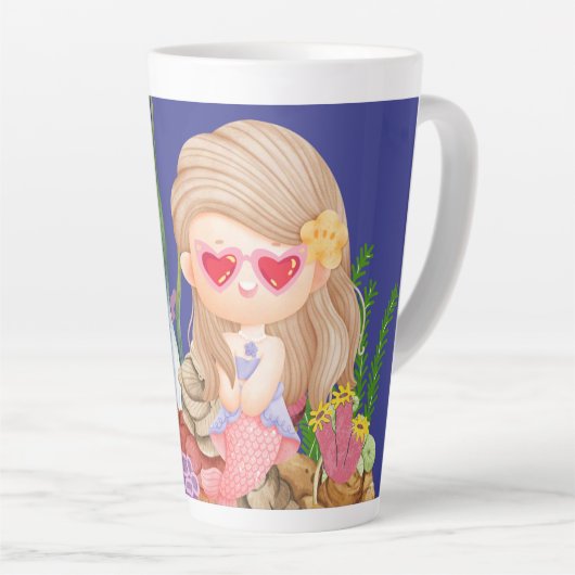 Schöne BRUNET HAIR Meerjungfrau Milchtasse (Rechte Ecke)