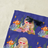 Schöne BRUNET HAIR Meerjungfrau Strandtuch (Beispiel)