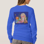 Schöne BRUNET HAIR Meerjungfrau T-Shirt (Rückseite)