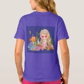 Schöne BRUNET HAIR Meerjungfrau T-Shirt (Rückseite)
