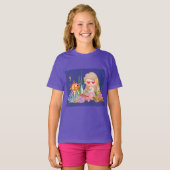 Schöne BRUNET HAIR Meerjungfrau T-Shirt (Vorne ganz)