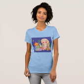 Schöne BRUNET HAIR Meerjungfrau T-Shirt (Vorne ganz)
