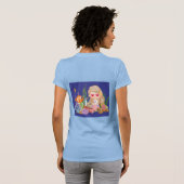 Schöne BRUNET HAIR Meerjungfrau T-Shirt (Schwarz voll)