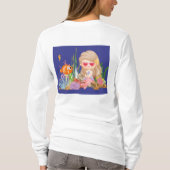 Schöne BRUNET HAIR Meerjungfrau T-Shirt (Rückseite)