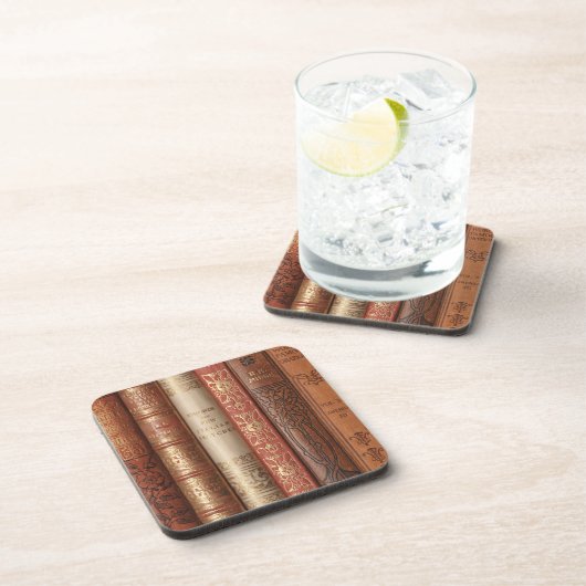 Schöne Buchstäbchen (beige) Getränkeuntersetzer (Rechte Seite)