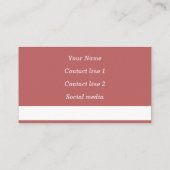 Schöne Buchstäbchen (Biene) Calling Card Visitenkarte (Rückseite)