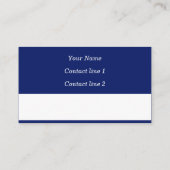 Schöne Buchstäbchen (blau) Calling Card Visitenkarte (Rückseite)