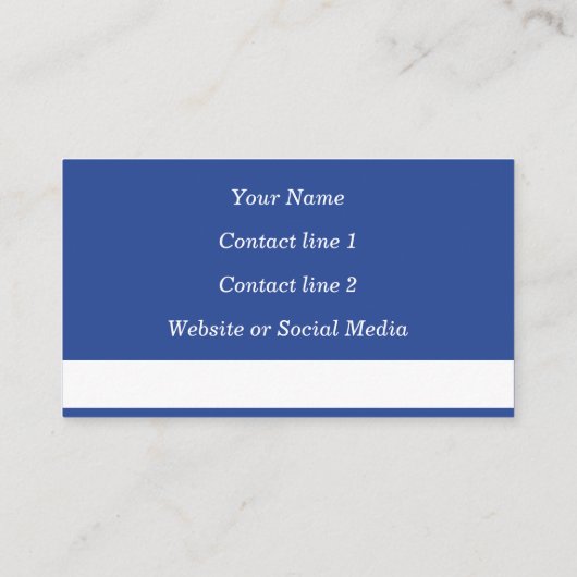 Schöne Buchstäbchen (blau) Calling Card Visitenkarte (Rückseite)