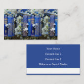 Schöne Buchstäbchen (blau) Calling Card Visitenkarte (Vorne/Hinten)