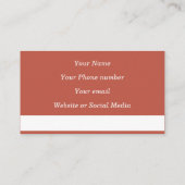 Schöne Buchstäbchen mit Visitenkarte (Rückseite)