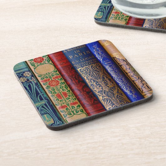 Schöne Buchstäbchen (Paris) Getränkeuntersetzer (Linke Seite)