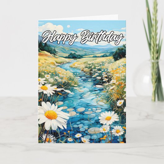 Schöne Bucht im Frühjahr | Happy Birthday Karte (Vorderseite)