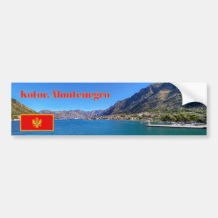 Schöne Bucht von Kotor in Montenegro Reise Autoaufkleber