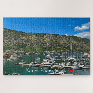 Schöne Bucht von Kotor in Montenegro Reise Puzzle
