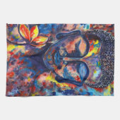 Schöne Buddha Original Abstrakte Kunstwerke Geschirrtuch (Horizontal)