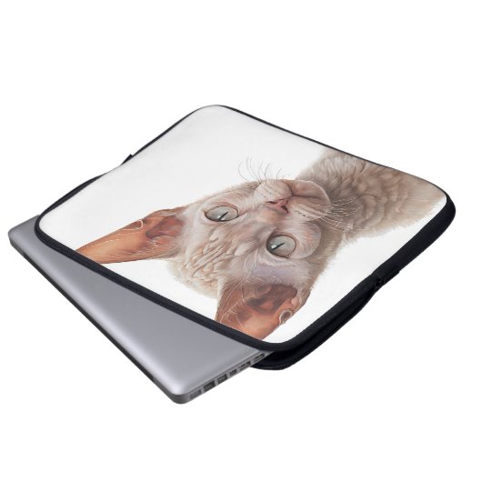 SCHÖNE BUFF-FARBE REX CAT-FELD LAPTOPSCHUTZHÜLLE (Vorne Knopf)