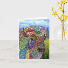 Schöne Buffalo American Bison Greeting Card Karte
