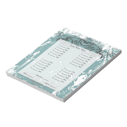 Schöne Bunco-Karte/Blatt Notizblock (Rotiert)