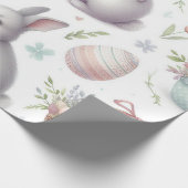 Schöne Bunnies und Ostereier Geschenkpapier (Ecke)