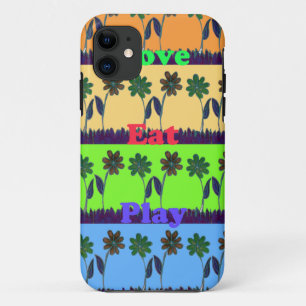 Schöne bunt Eat Liebe Spieltext Blumenstrauß Pop Case-Mate iPhone Hülle