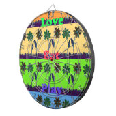 Schöne bunt Eat Liebe Spieltext Blumenstrauß Pop Dartscheibe (Vorderseite rechts)