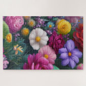 Schöne bunt lebendige Mixed Blume Spaß Puzzle (Horizontal)