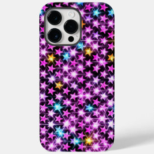 schöne bunt lila glänzende Sterne Case-Mate iPhone 14 Pro Max Hülle
