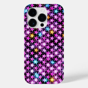 schöne bunt lila glänzende Sterne Case-Mate iPhone 14 Pro Hülle