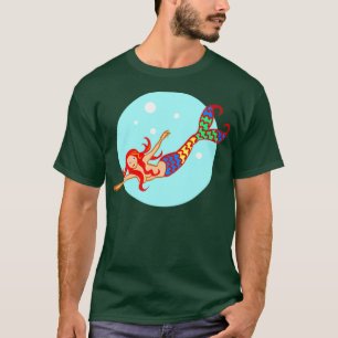 Schöne bunt schwimmimg MERMAID T-Shirt