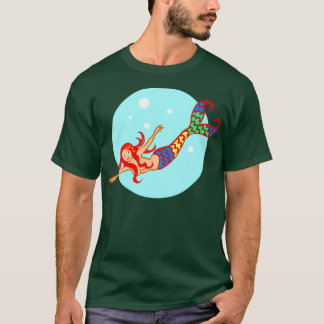 Schöne bunt schwimmimg MERMAID T-Shirt