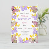 Schöne Buntbarsch Geburtstagsparty Einladung (Stehend Vorderseite)