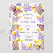 Schöne Buntbarsch Geburtstagsparty Einladung (Vorne/Hinten)